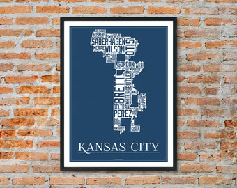 Kansas City Royals Map Poster