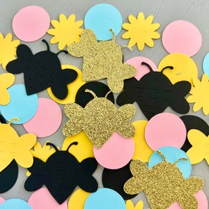 Confeti de abeja, Fiesta de revelación de género, Fiesta de cumpleaños, Decoración de abejas (120 pc)