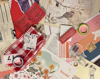 Junk Journal Ephemera Kit: 50+ Piece Mystery Paper Pack