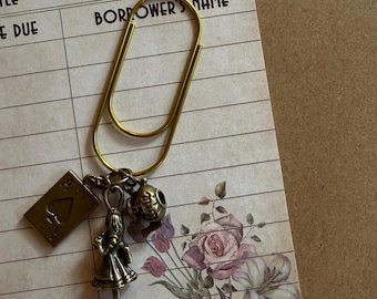 Clips de papel inspirados en el País de las Maravillas: adornos para diarios basura, decoración para álbumes de recortes y planificadores, marcapáginas