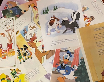 Christmas Ephemera Pack: Little Golden Book Pages for Junk Journals