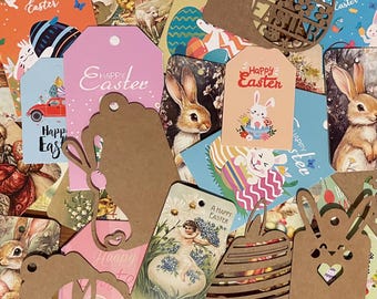 Paquete de material de Pascua: Papel de diario de primavera, pegatinas y etiquetas