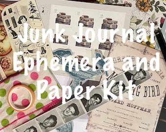 Kit de efímeros para diario creativo: paquete de más de 50 papeles sorpresa.