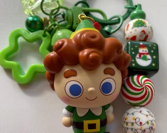 Adorno para bolso de elfo navideño: Accesorio para diario de recortes navideño