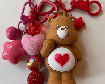 Dije de bolso de oso de San Valentín: llavero, accesorio de diario basura, regalo de San Valentín o cumpleaños