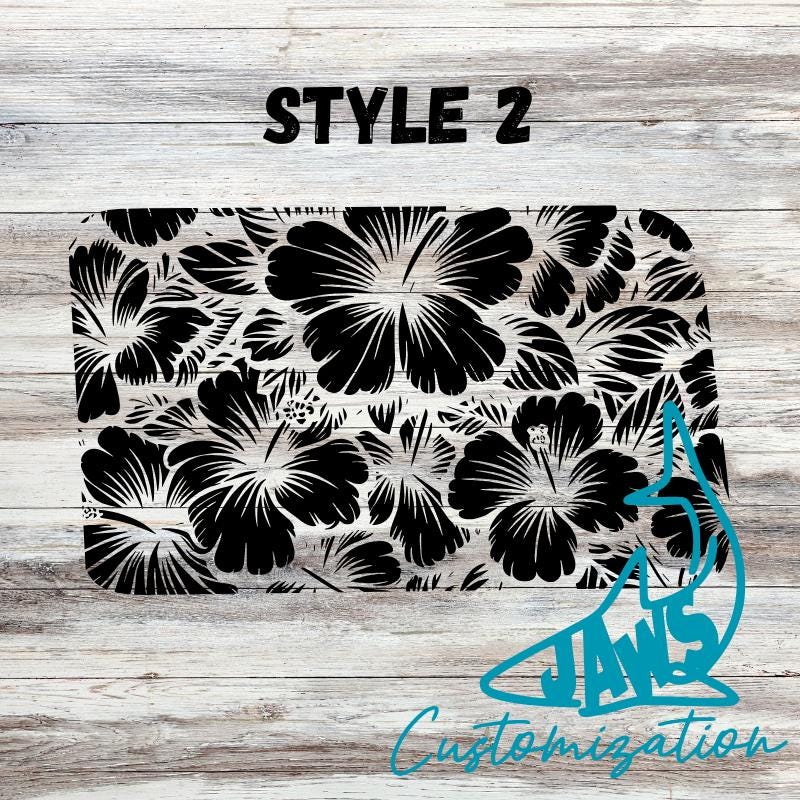 Hibiscus Flower Rear Hardtop Window Decal- Fits Jeep Wrangler JKU