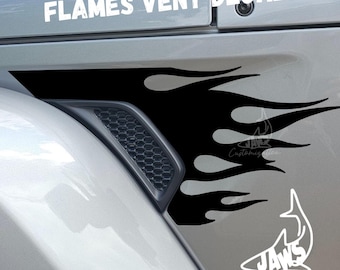 Calcomanías de vinilo con diseño de llamas para Jeep Wrangler/Gladiator/JL y JT