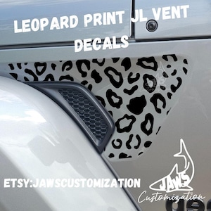 Leopard JL Vent - Set of 2 |Vinyl Decal Sticker |Fits Jeep Wrangler / Gladiator|  JL & JT Vent Decal