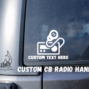 Custom CB Radio Handle Decal for Truckers, Offroad & More| Fully Customizable, Any color, design and More