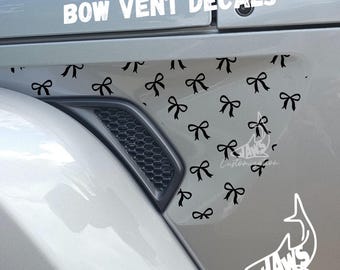 Bow Ribbons JL Vent - Set of 2 |Vinyl Decal Sticker |Fits Jeep Wrangler / Gladiator|  JL & JT Vent Decal