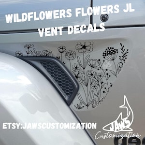 Custom Wildflower JL Vent - Set of 2 |Vinyl Decal Sticker |Fits Jeep Wrangler / Gladiator|  JL & JT Vent Decal