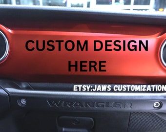 Fully Custom Dashboard Glove Box Vinyl Decal Sticker |Fits Jeep Wrangler / Gladiator| JL & JT Dash Decal