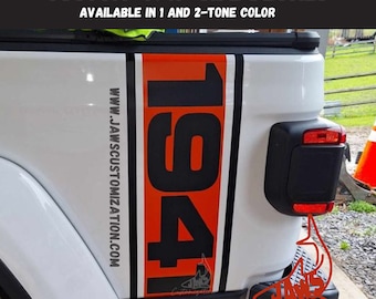 Custom 1941 Rear Fender Graphic Decal Set of 2 - Fits Jeep Gladiator JT 2018+