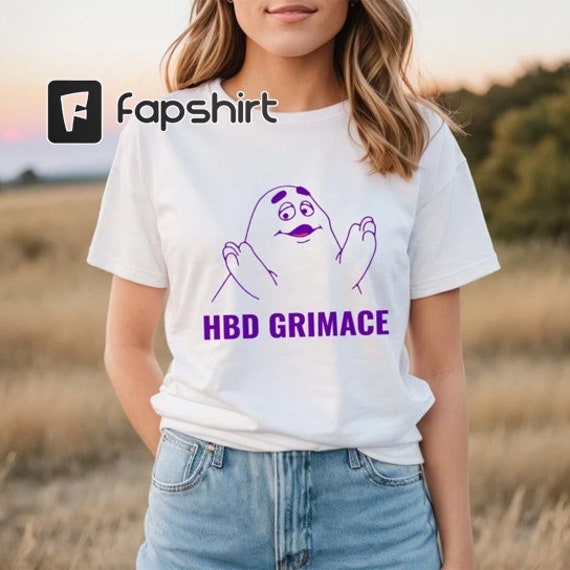 Hbd Grimace Shirt, Hbd Grimace Unisex T-Shirt, Mcdonalds’s Hbd Grimace Shirt