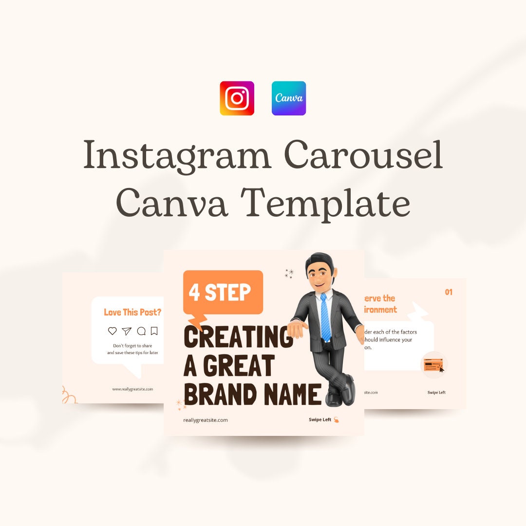 Engaging Instagram Carousel Canva Template | Boost Engagement & Sales ...