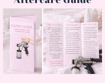 Spray Tan Client Aftercare Guide, Editable Trifold Brochure (Digital Download)