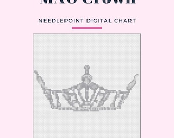 Pageant Crown Needlepoint Chart | Titleholder Stitch Design (Digital Download)