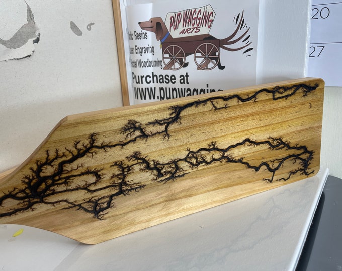 Charcuterie board  with Lichtenberg fractal wood burning