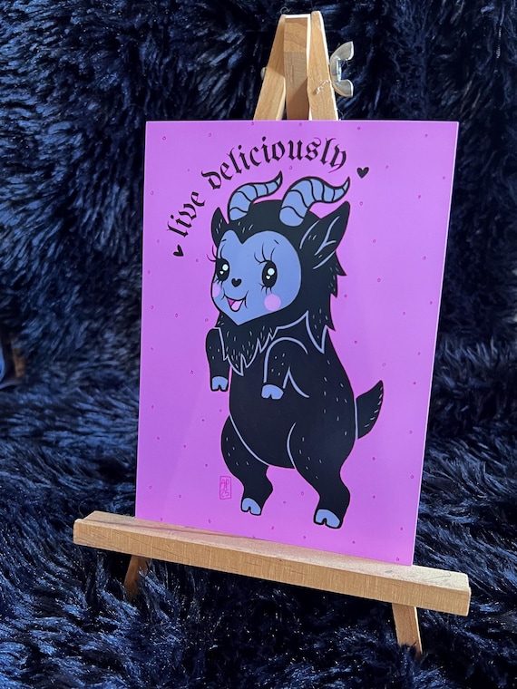 Live Deliciously Goat Print | 5x7 on Luster Paper