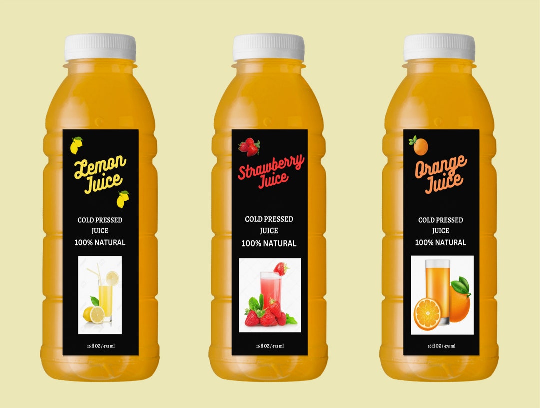 Custom Juice Labels Juice Labels Juice Bottle Label Etsy