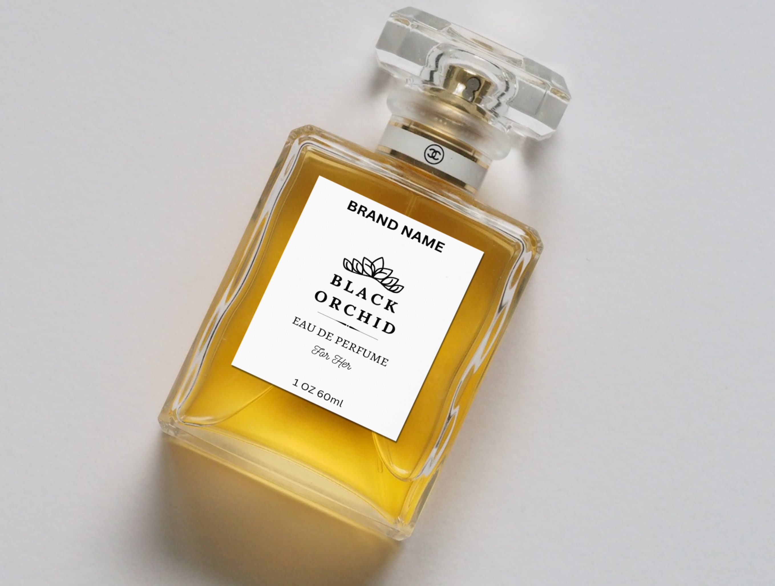 Custom Perfume Bottle Label Template.editable Canva Design for 
