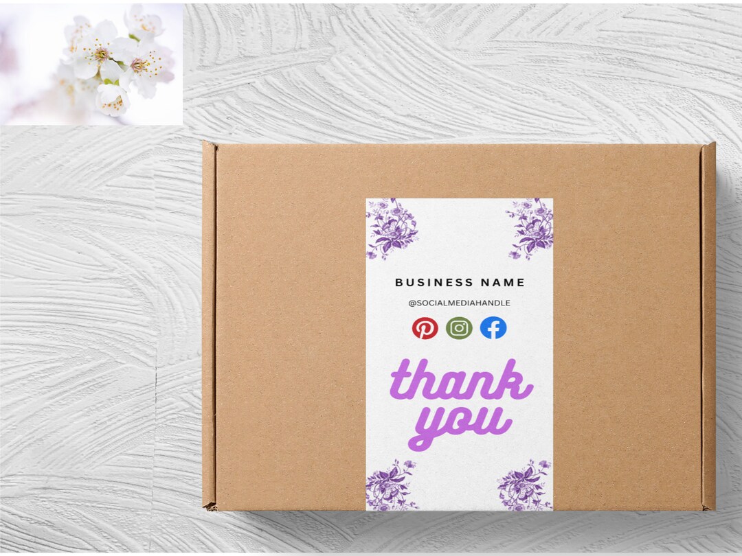 Box Label Template Shipping Label Canva Template Custom Etsy
