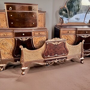 インテリア アンティーク 木 ウッド ジャズ JAZZ Shipping Included - Rare Antique Chippendale Ornate Bedroom