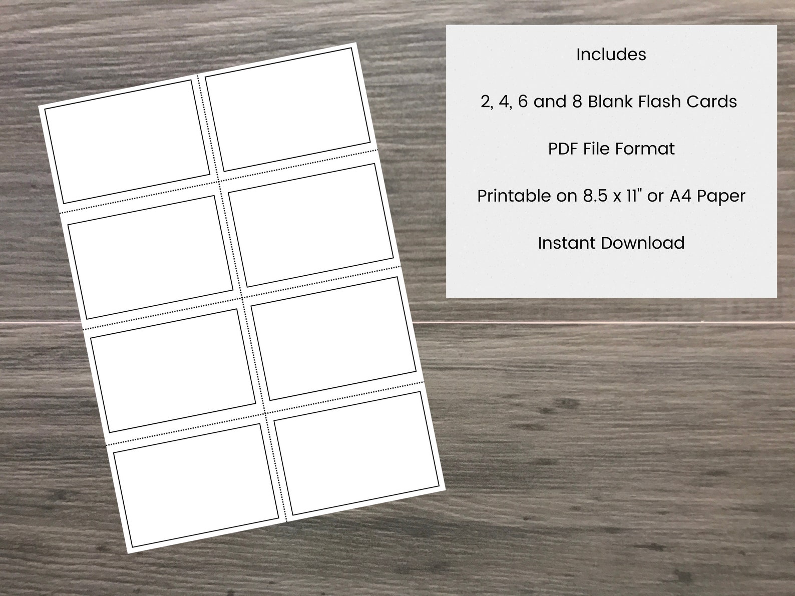 Printable Blank Flash Cards | Blank Sight Word Cards | Printable ...