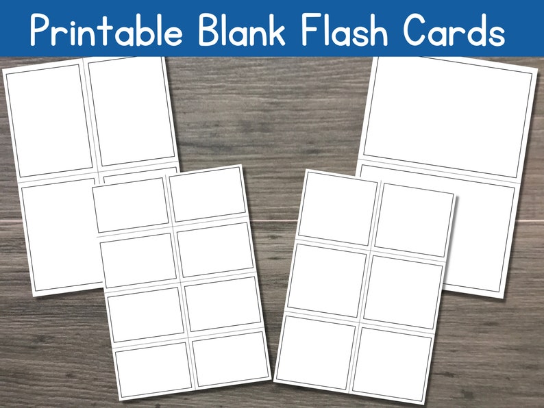Printable Blank Flash Cards | Blank Sight Word Cards | Printable ...