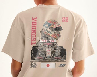 Handmade Yuki Tsunoda Merch – Custom Red Bull Racing Shirt