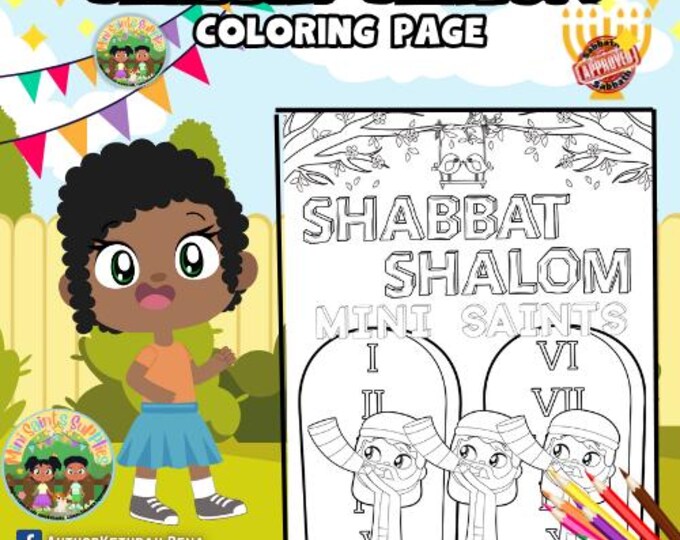 Sabbath Coloring Page Melanated Girl Coloring Page Printable Bible ...