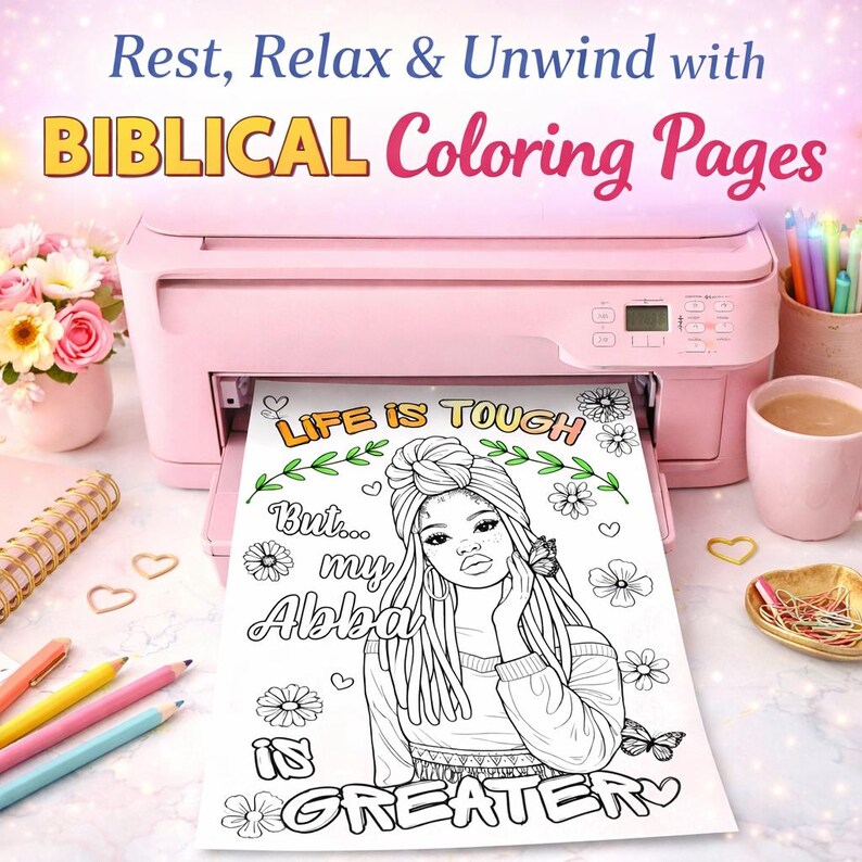 Printable Bible Coloring Page Adult Sabbath Activity Teen Bible ...