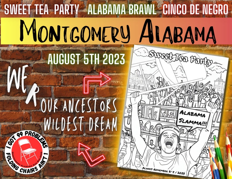 Folding Chair Black History Montgomery Alabama Art August 5th Etsy