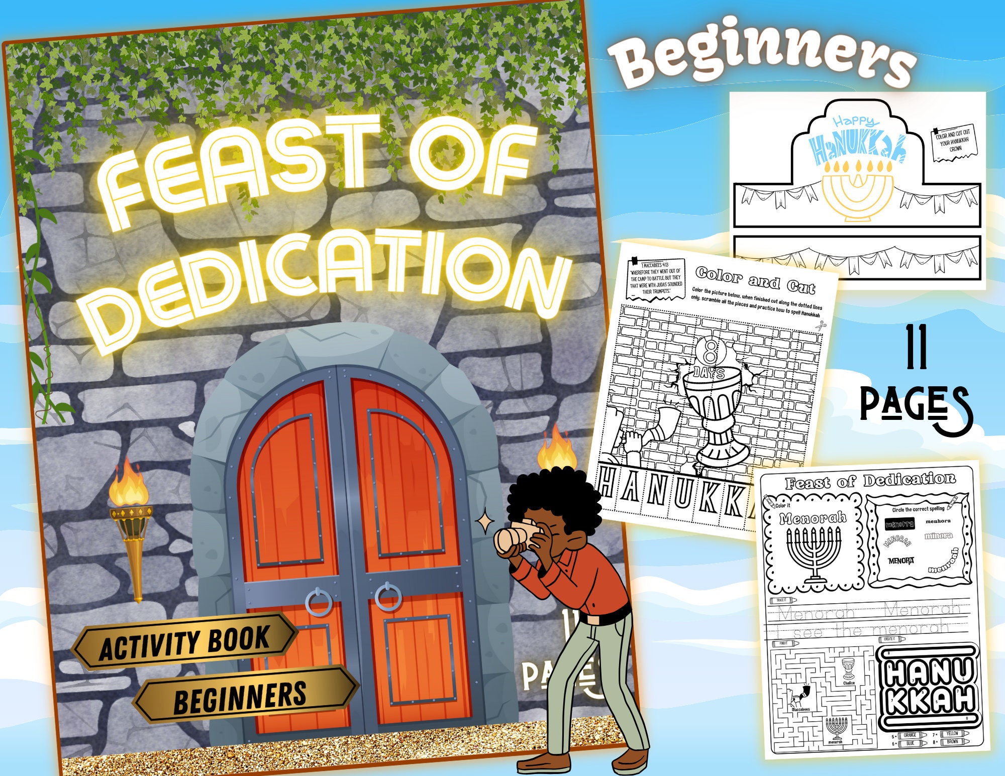 Feast of Dedication Advanced Activity Pack | Hanukkah Bible Worksheets ...
