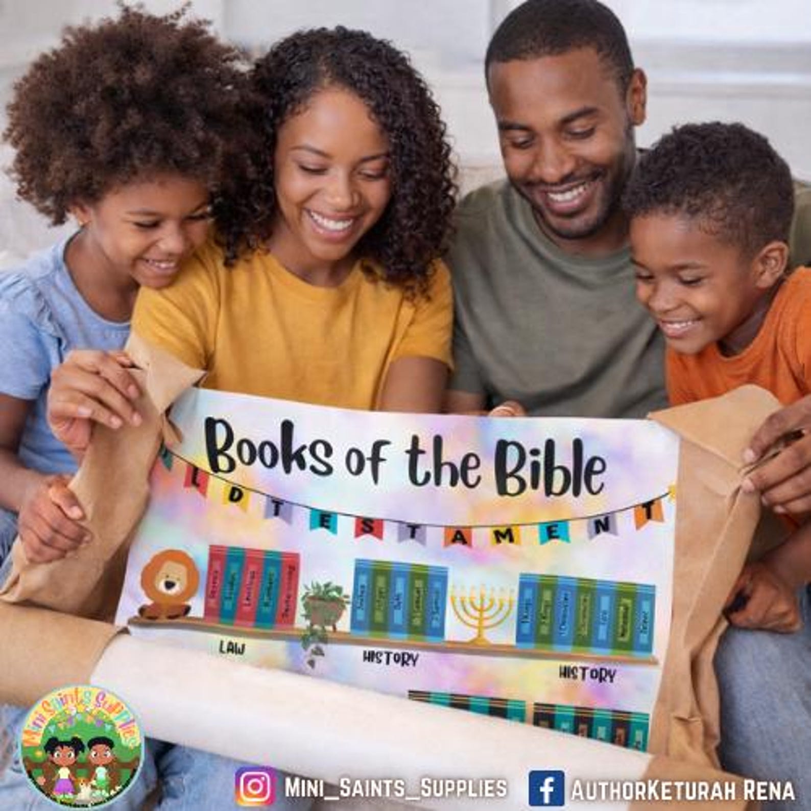 OLD TESTAMENT Books of the Bible Poster Christian Decor Wall Art Sunday ...