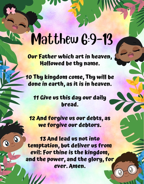 Lord's Prayer Poster Etsy