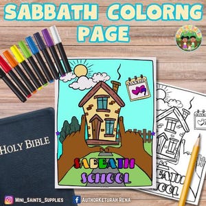 Sabbath Bible Activities Coloring Page Bible Scripture Christian Printable Activity Vacation Bible School Sunday School Children Bible Craft