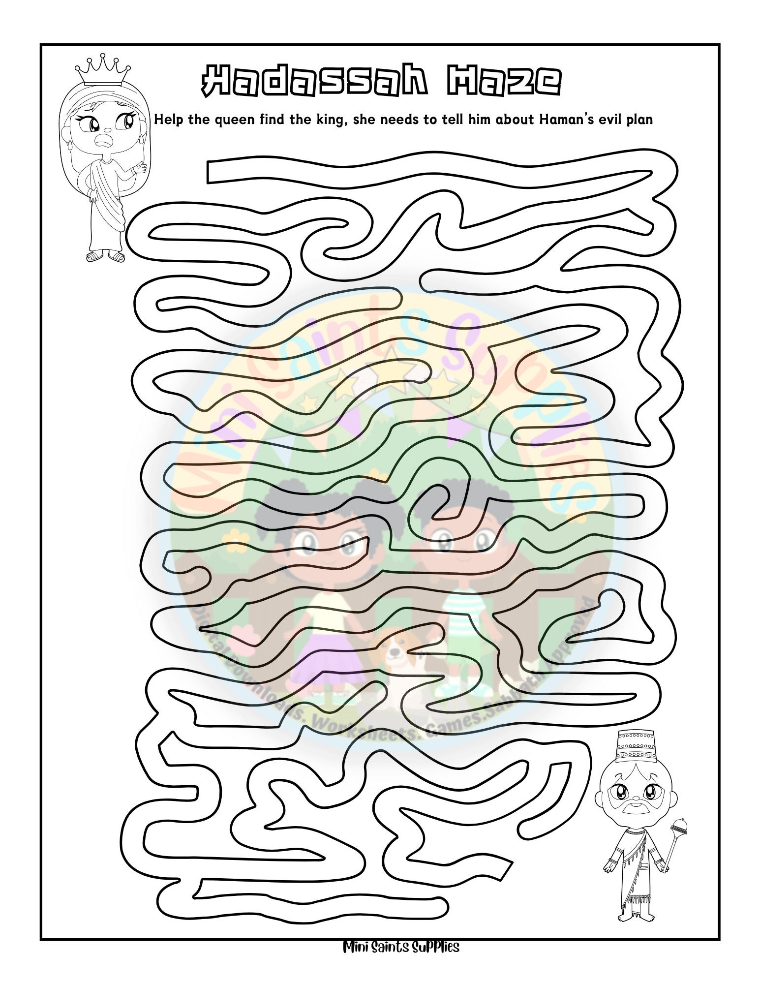 Book of Esther Bible Activity Book Purim Activity Sunday School ...