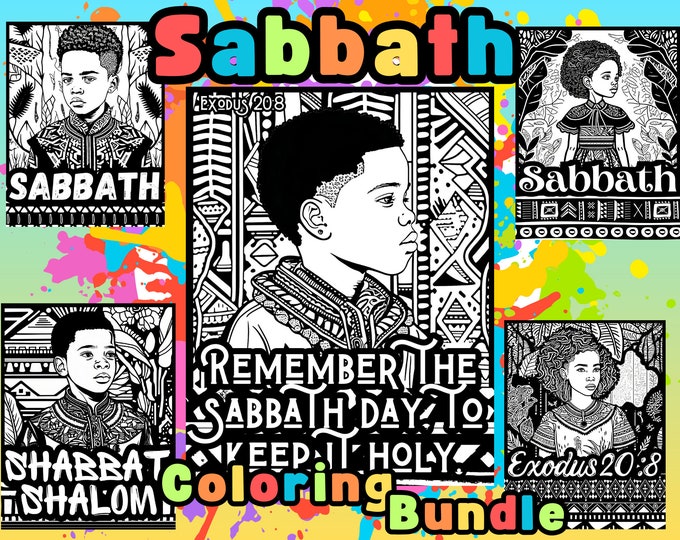 Bible Coloring Sabbath Worksheet Printable Bible Activity Jewish ...