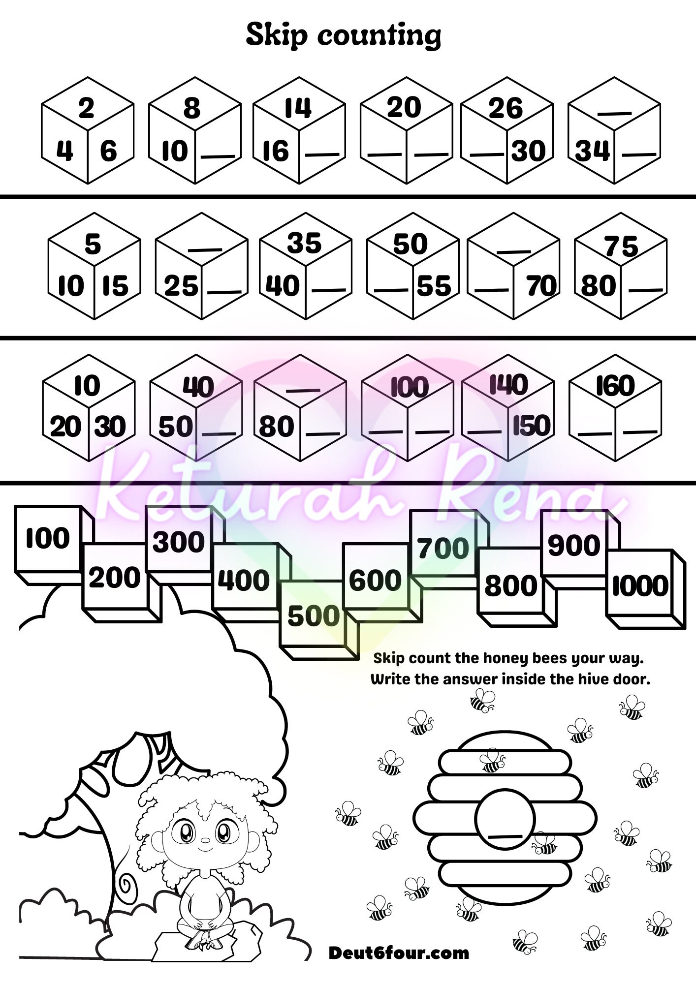 Bible Skip Counting, Hidden Puzzle, Fun Coloring Puzzle Printable ...