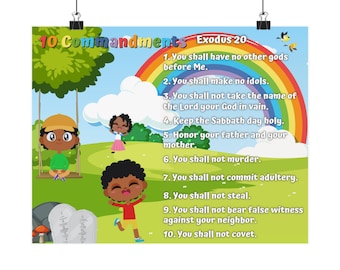 10 Commandments  Poster ( KJV Version)