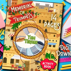 Memorial of Trumpets Yom Teruah Fall Feast Days Coloring Book Tora Download Bible Workbook Hebrew Israelite Sunday School Homeschool VBS
