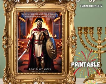 FOD Feast of Dedication Hanukkah Poster Printable Holy Feast Days Biblical Fall Feast Torah  Download Bible Hebrew Israelite Judas Maccabees