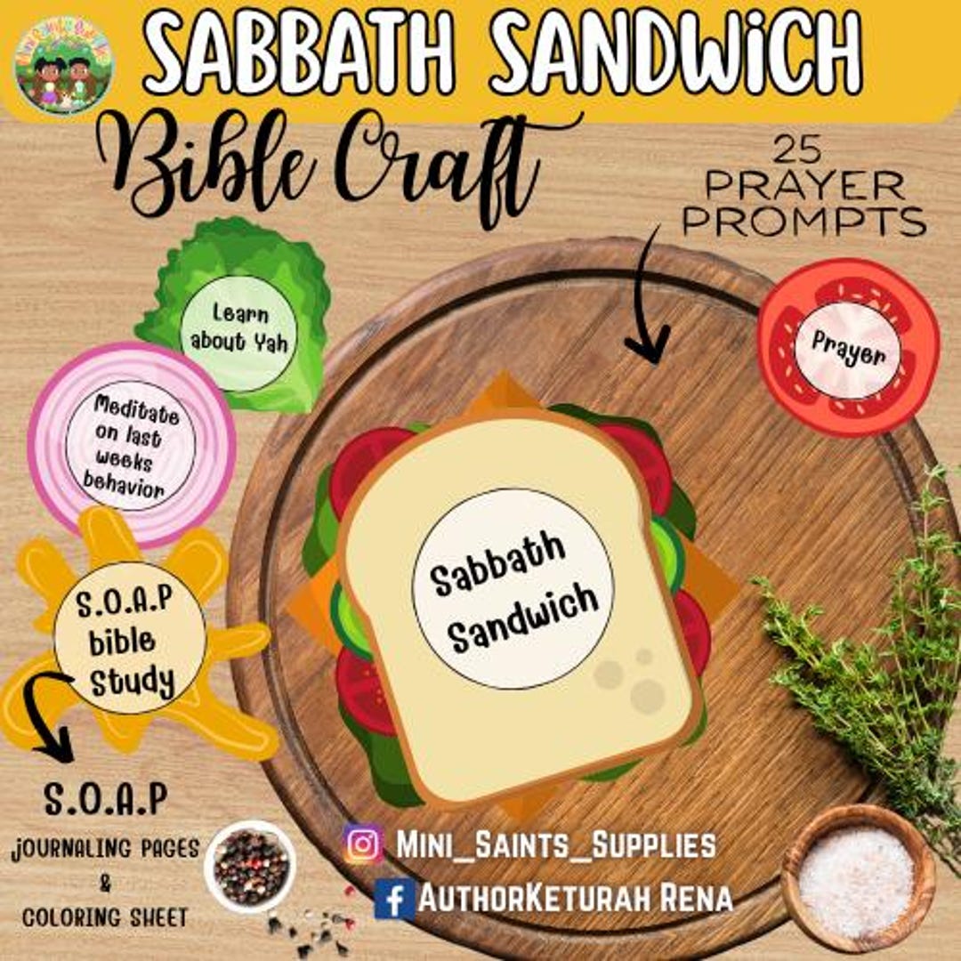Kids Sabbath Day Prayer Sandwich Printable Craft Activitychristian