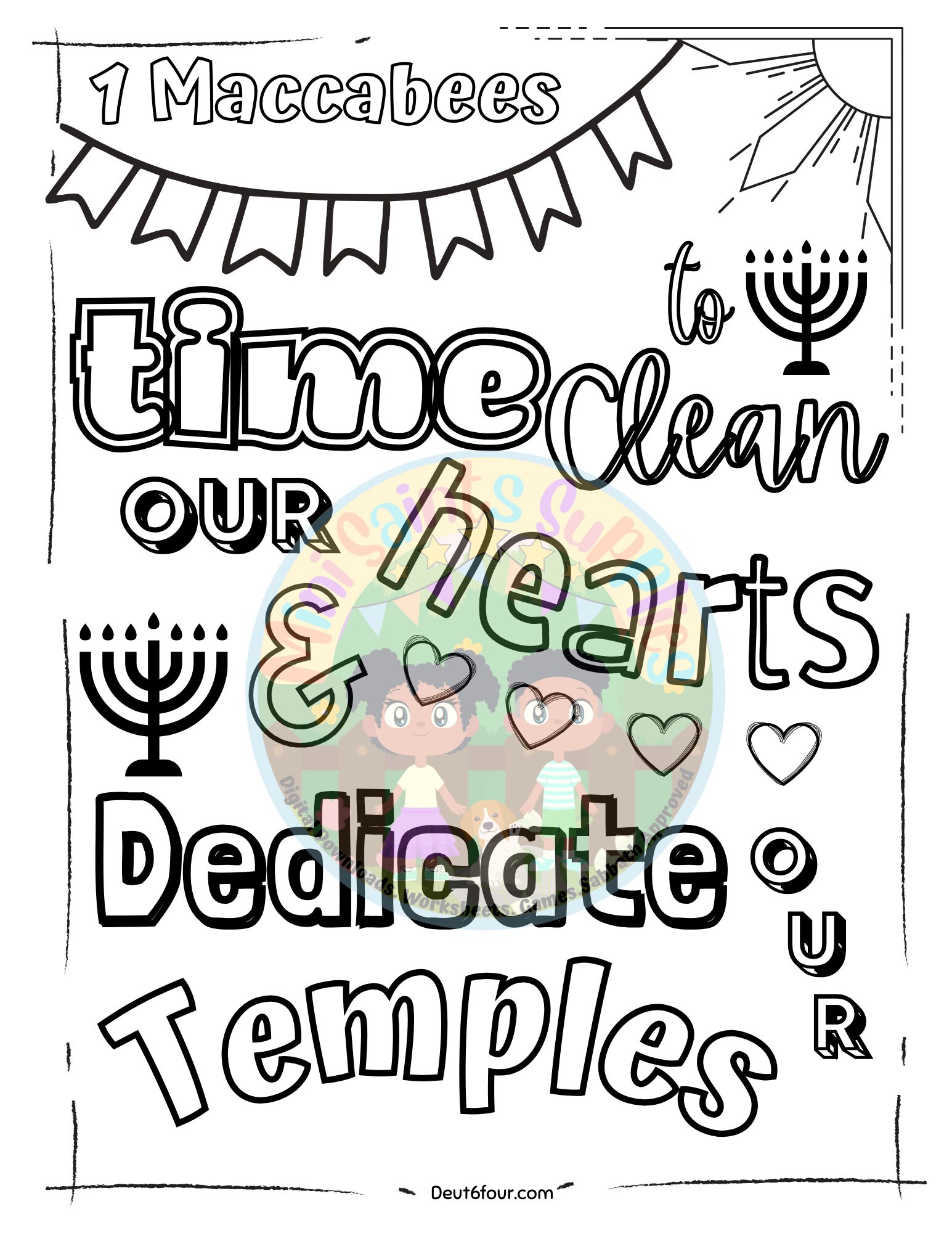 Feast of Dedication Activity Pack for Kids | Hanukkah Worksheets, Bible ...