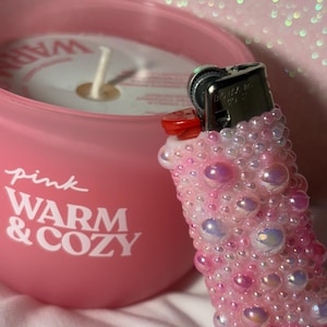 Pink Bedazzled Bic-aansteker – strass-aansteker cadeau voor haar, kerstsokvuller