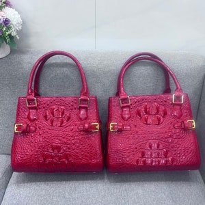 Burgund Alligator Echtleder Haut Damen Geldbörse-Luxus Geldbörse-Premium Exotisches Leder Handtasche