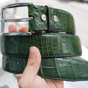 Genuine Alligator Leather Men&#39;s Belt - Removable Buckle - 1.5 Inch