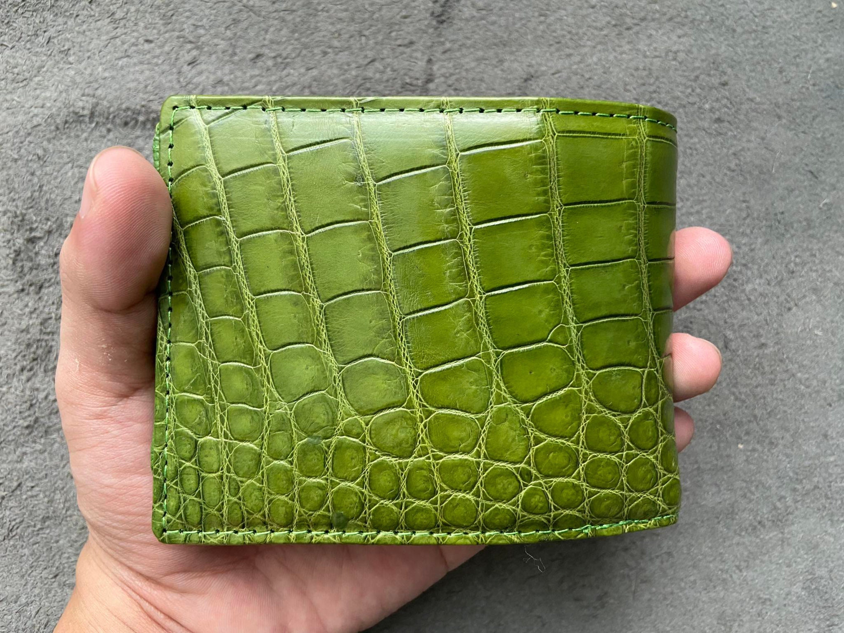 Green Crocodile Skin Wallet | Sherrill & Bros. | Luxury for Less