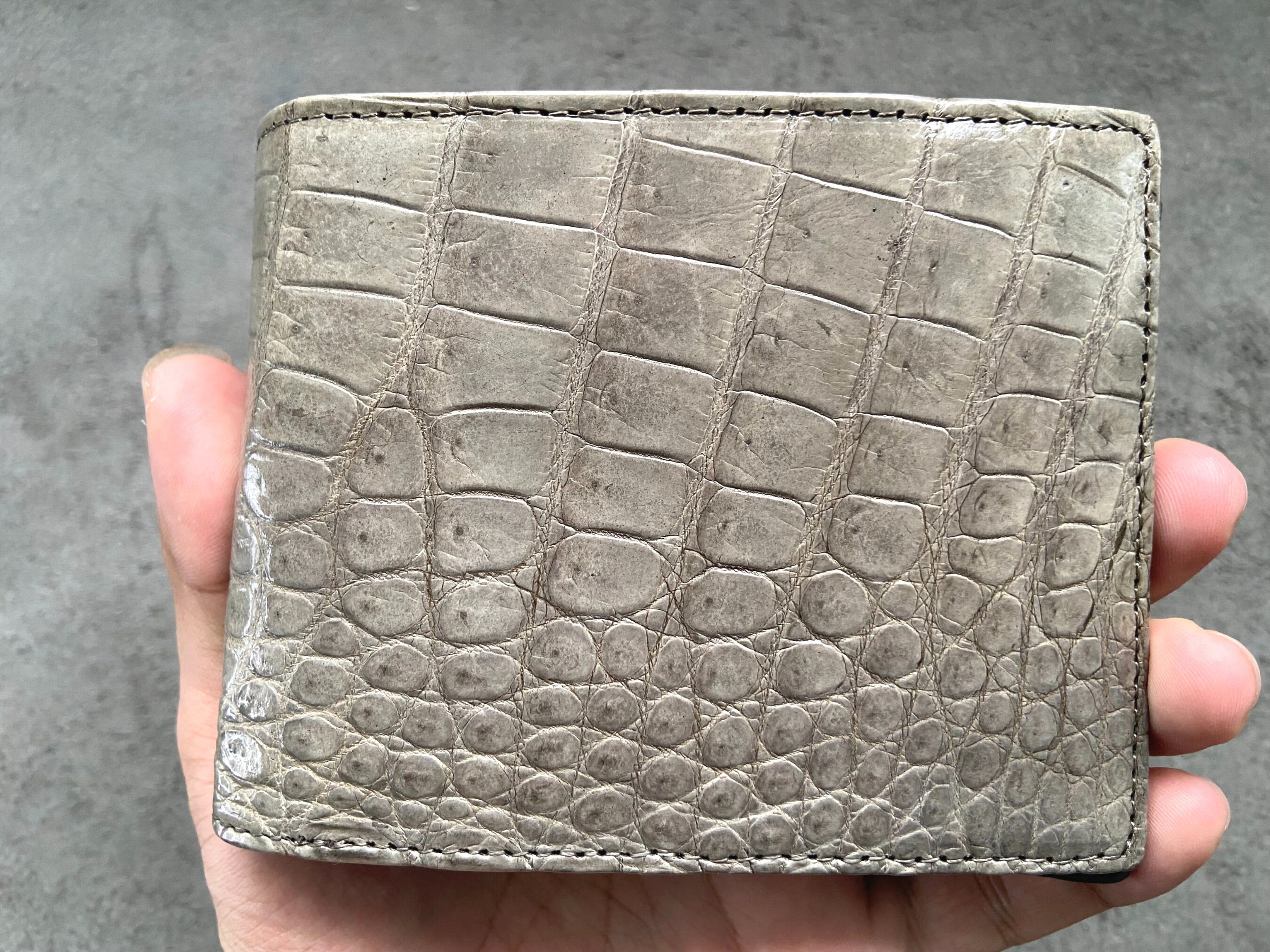 Portefeuille Homme En Cuir D'alligator Véritable - Fait Main - Style Pliant élégant